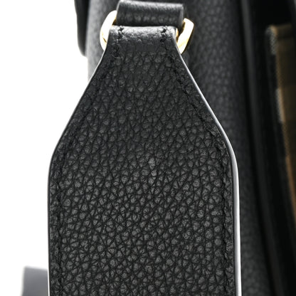 Burberry Grainy Calfskin Vintage Check Note Crossbody Bag Black 13 of 15