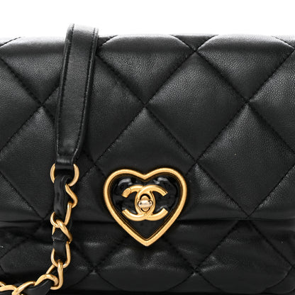 Chanel Lambskin Plexiglass Quilted Coco Love Mini Flap Black 8 of 10