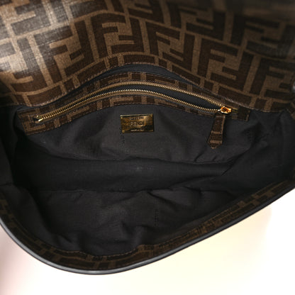 Fendi Glazed Fabric FF 1974 Hairdo Girls Inlay Baguette Mogano Panna Multicolor 5 of 10