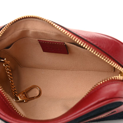 Gucci Suede Calfskin Web Mini Ophidia Shoulder Bag New Blue Romantic Cherry 4 of 12