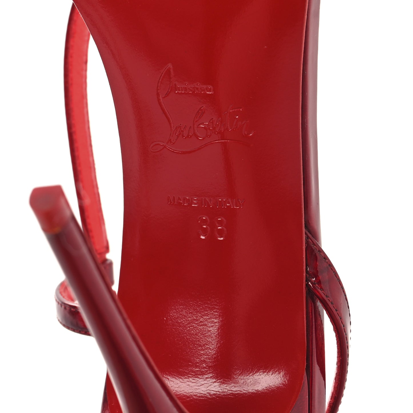 Metallic Patent Rosalie 100 Sandals 38 Loubi