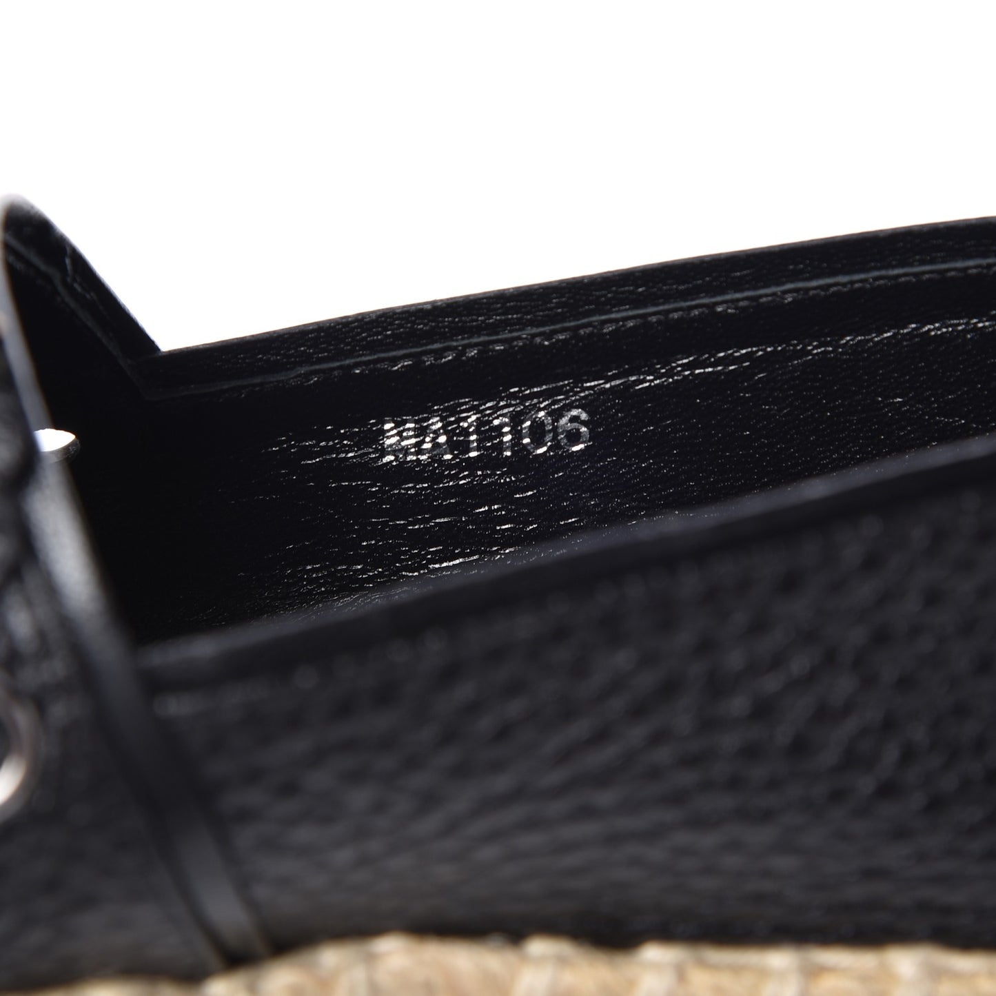 Calfskin Tropical Bloom Espadrille Flat 36 Black
