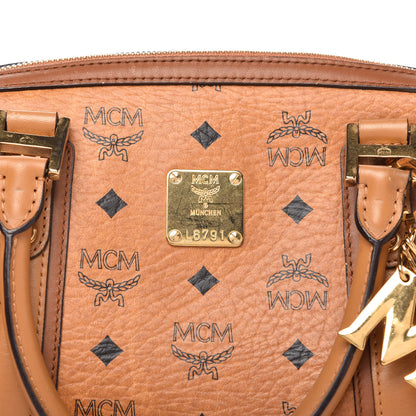 MCM Visetos Boston Bag Cognac 10 of 10