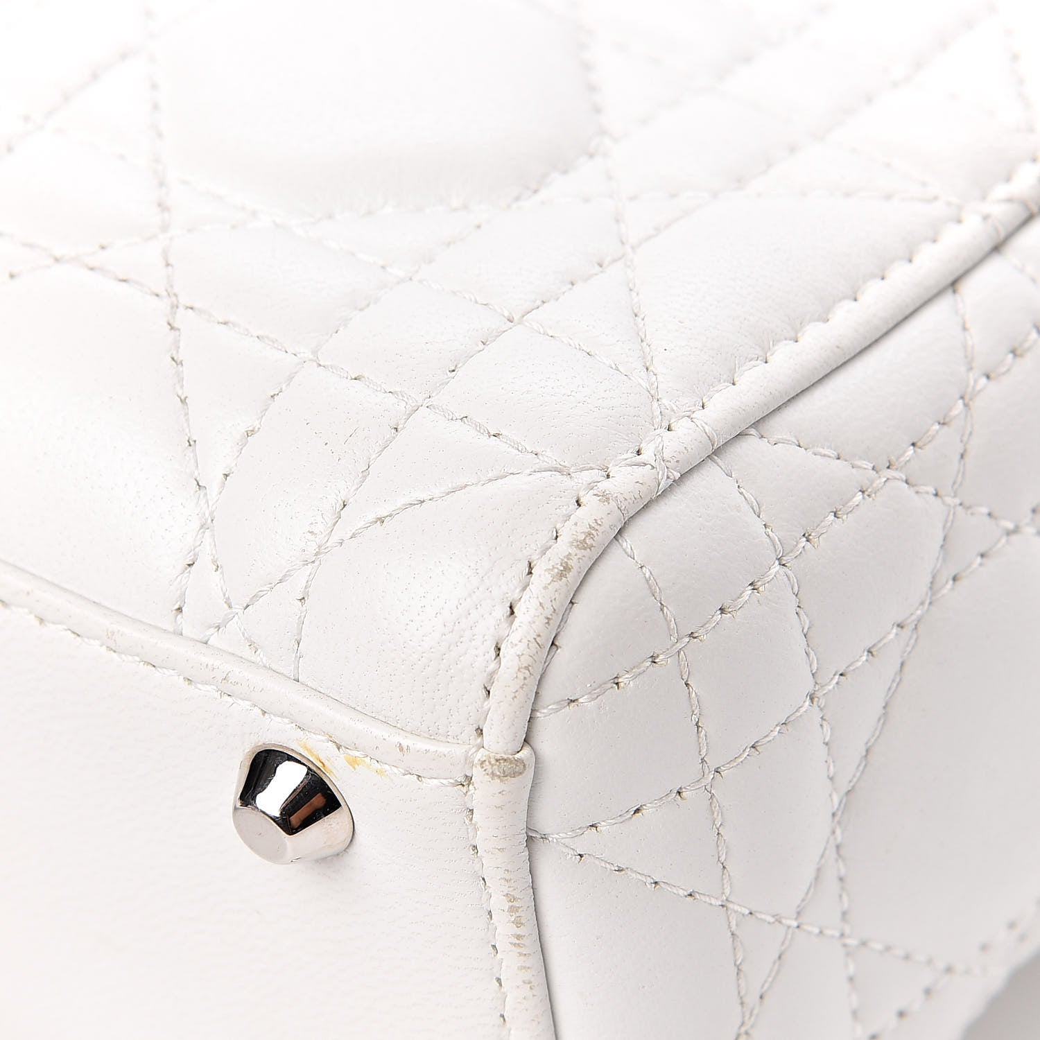 Christian Dior Lambskin Cannage Mini Lady Dior White 11 of 14