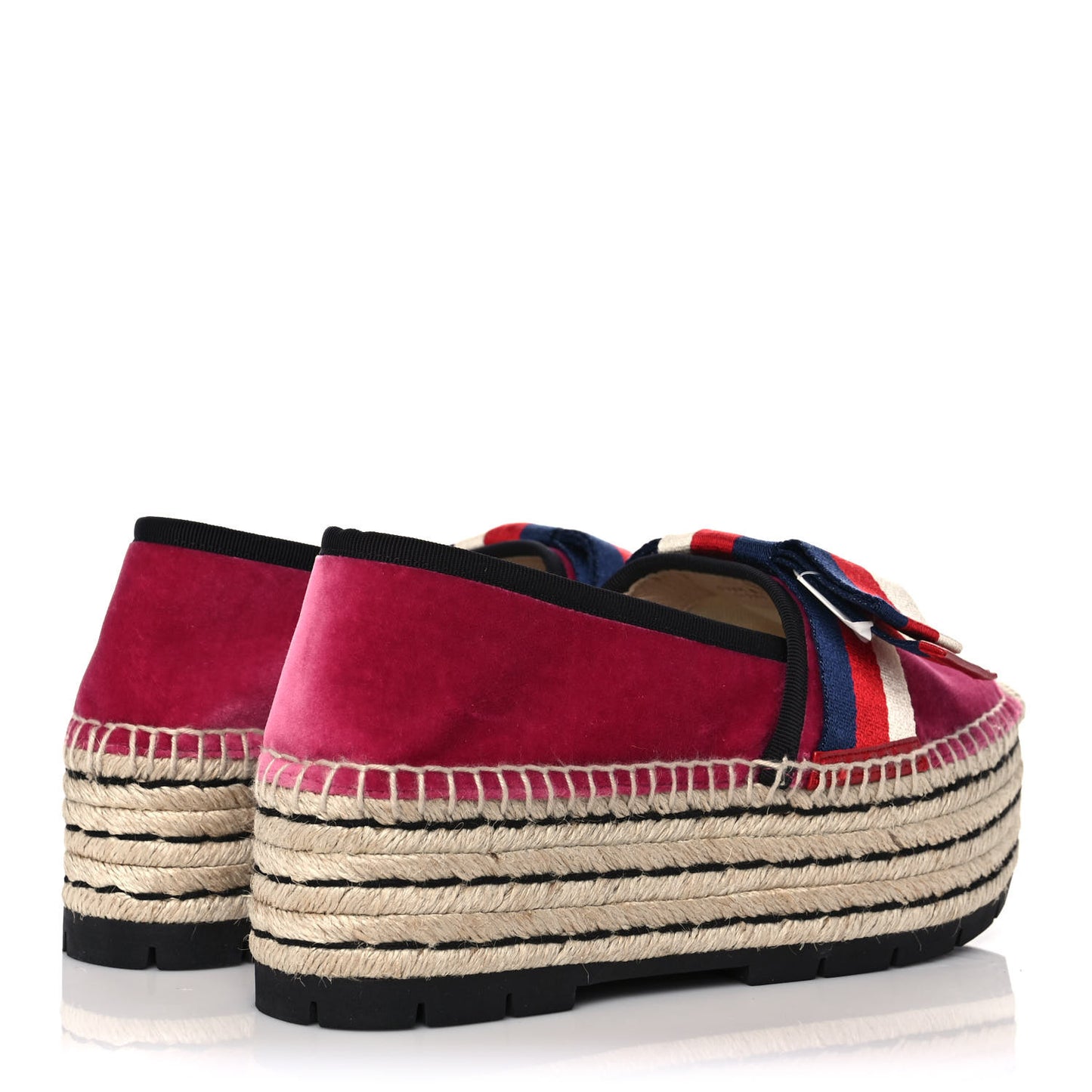 Velvet Sylvie Web Platform Espadrilles 37 Light Raspberry Rose