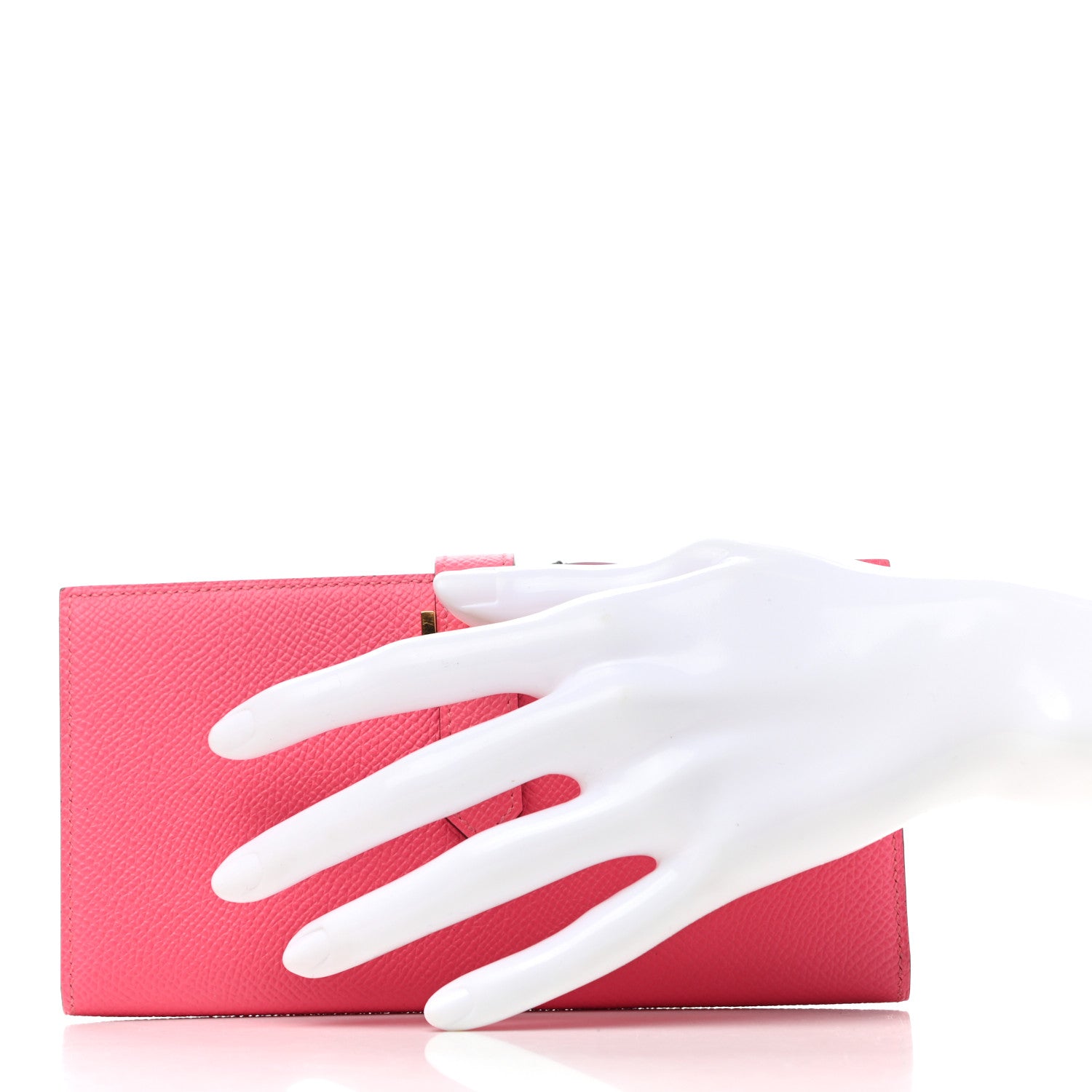 Hermes Epsom Bearn Gusset Wallet Rose Azalee 2 of 8