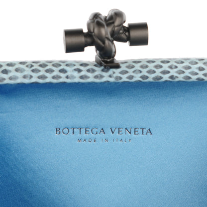Bottega Veneta Satin Intreccio Impero Ayers Knot Clutch Ciel 6 of 6
