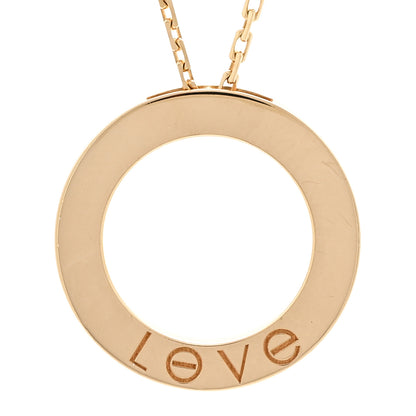 Cartier 18K Yellow Gold 3 Diamonds LOVE Pendant Necklace 4 of 6