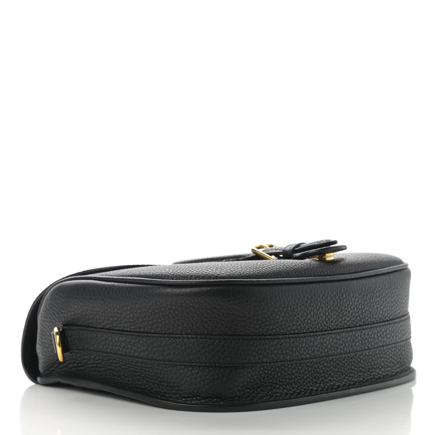 Grained Calfskin Large Bobby Flap Black