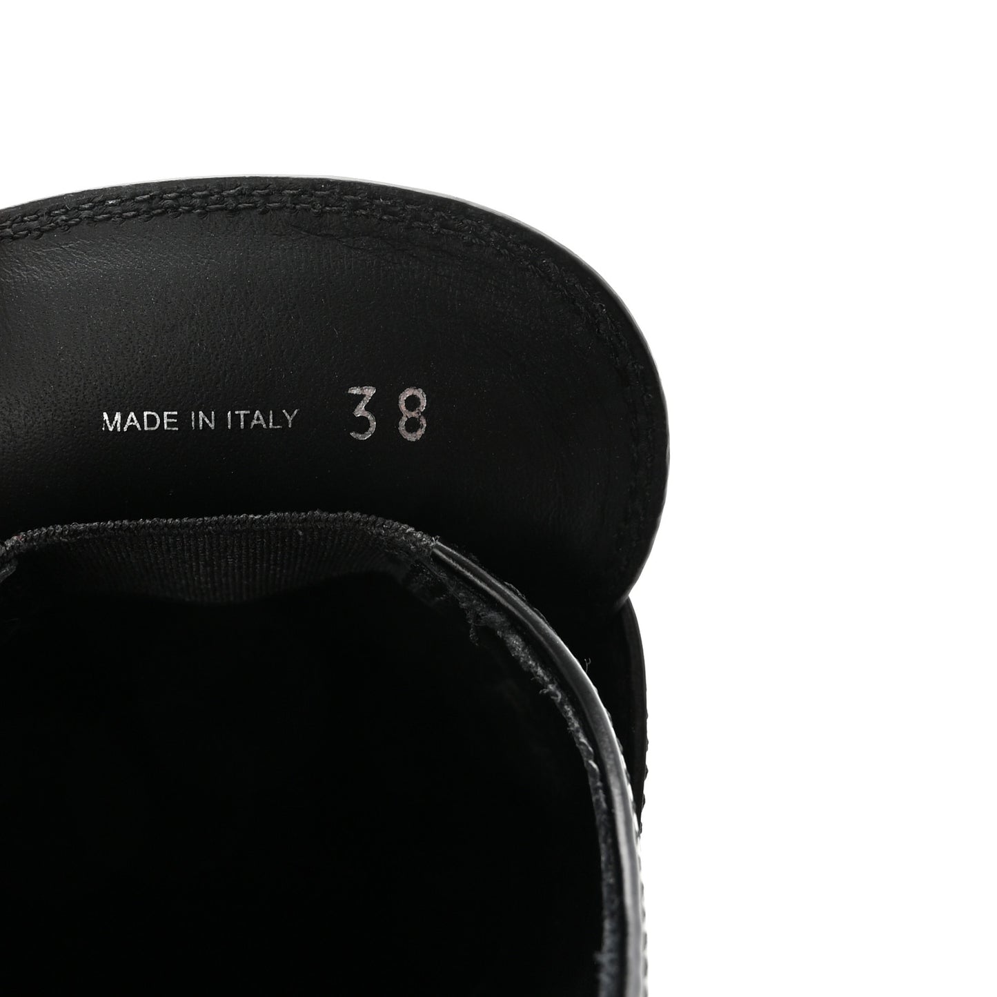 Metal Triangle Logo Double Chocolate Loafers 38 Black