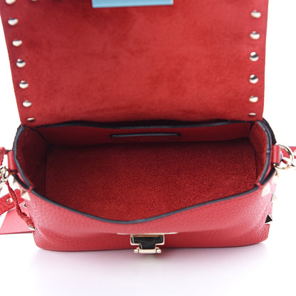 Valentino Garavani Pebbled Calfskin Mini Rockstud Crossbody Bag Rouge Pur 5 of 8