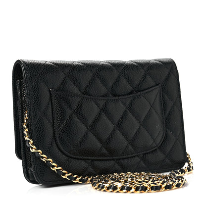 Chanel Caviar Quilted Wallet On Chain WOC Black 3 of 11