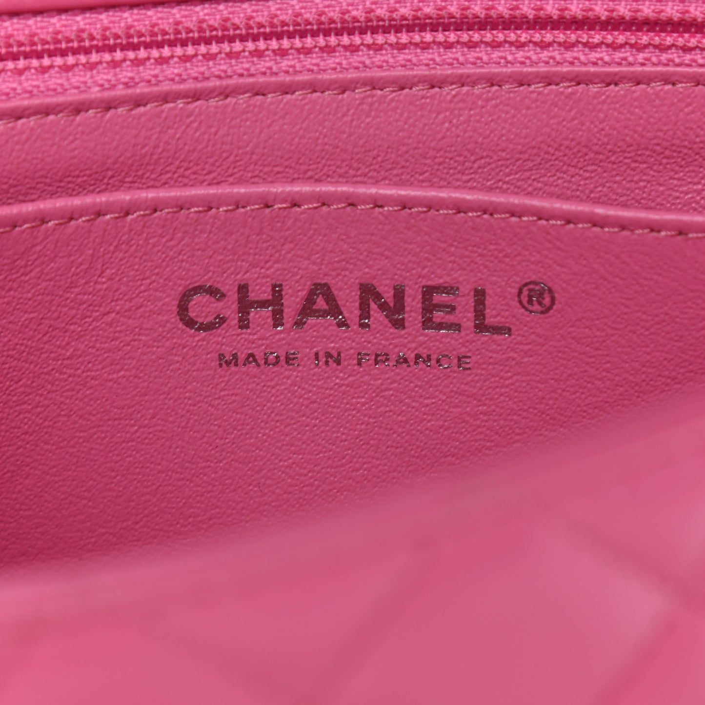 Lambskin Quilted Mini Rectangular Flap Pink