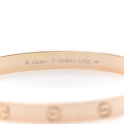 Cartier 18K Pink Gold LOVE Bracelet 17 5 of 8