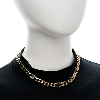 Chanel Metal Enamel Chain CC Choker Gold Black 2 of 6