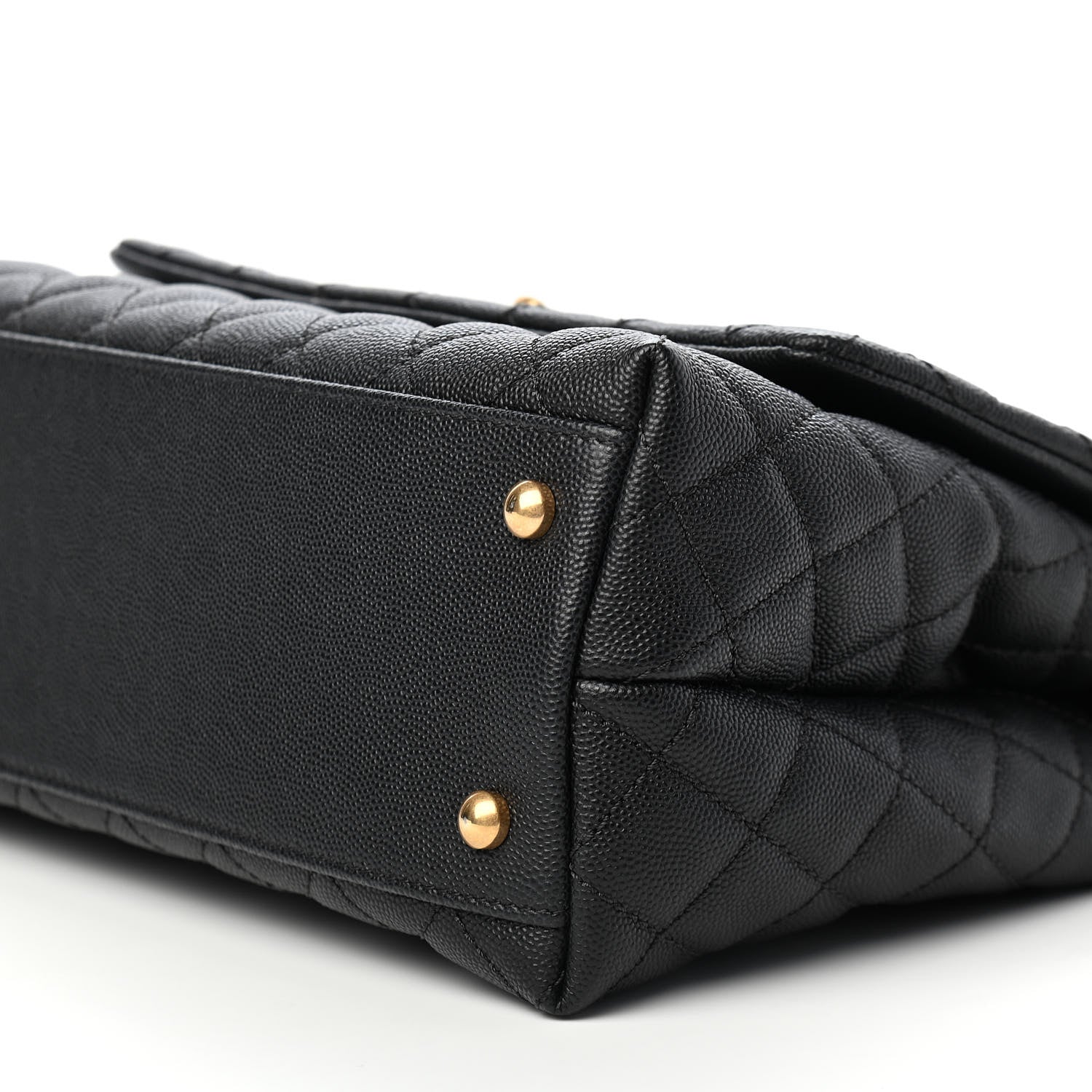 Chanel Caviar Lizard Quilted Small Coco Handle Flap Black 6 of 8