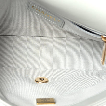Chanel Lambskin Quilted Small CC You Flap Light Grey 5 of 9