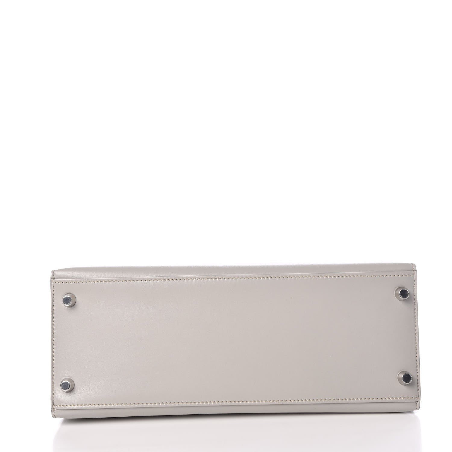 Hermes Tadelakt Kelly Sellier Guilloche 28 Gris Perle 7 of 36