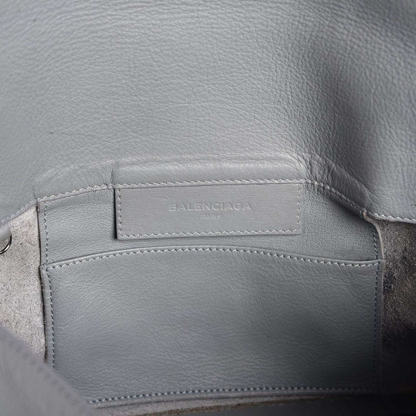 Calfskin Papier Sight Shoulder Bag Grey