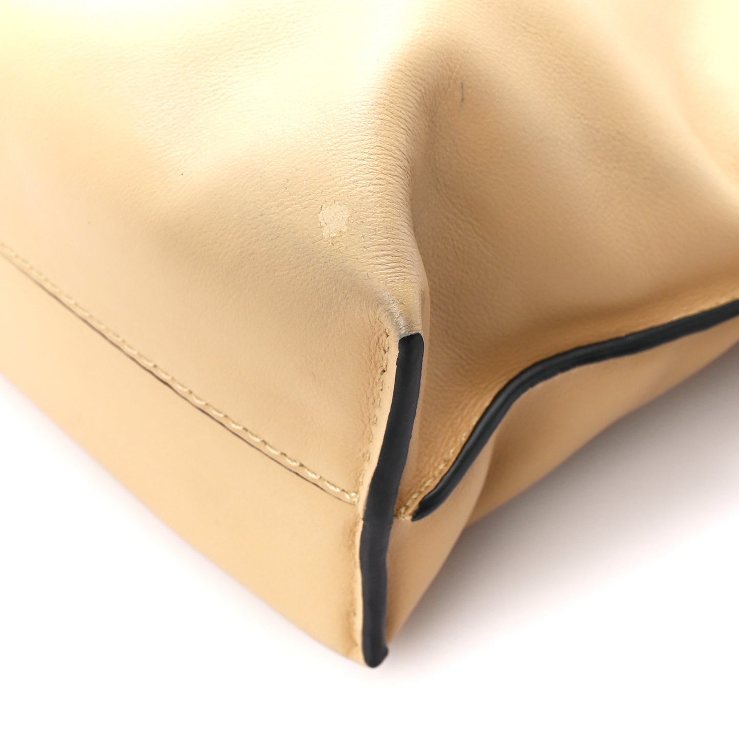 Calfskin Mini Flamenco Knot Clutch Dark Butter