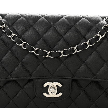 Chanel Caviar Quilted Medium Double Flap Black 8 of 11
