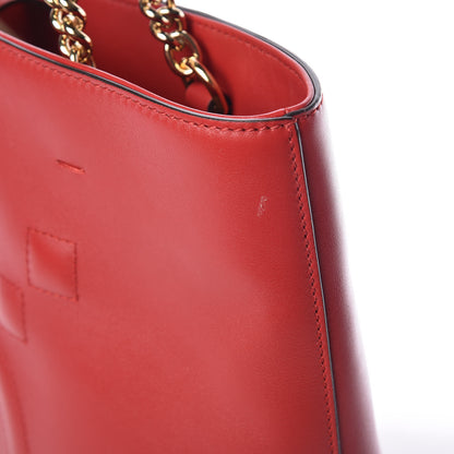 Gucci Apollo Calfskin GG Dadini Embroidered Chain Shoulder Tote Hibiscus Red 10 of 10