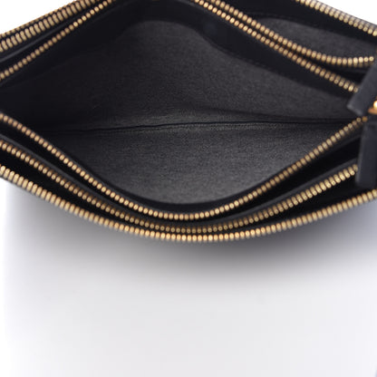 Celine Lambskin Large Trio Crossbody Bag Black 6 of 14