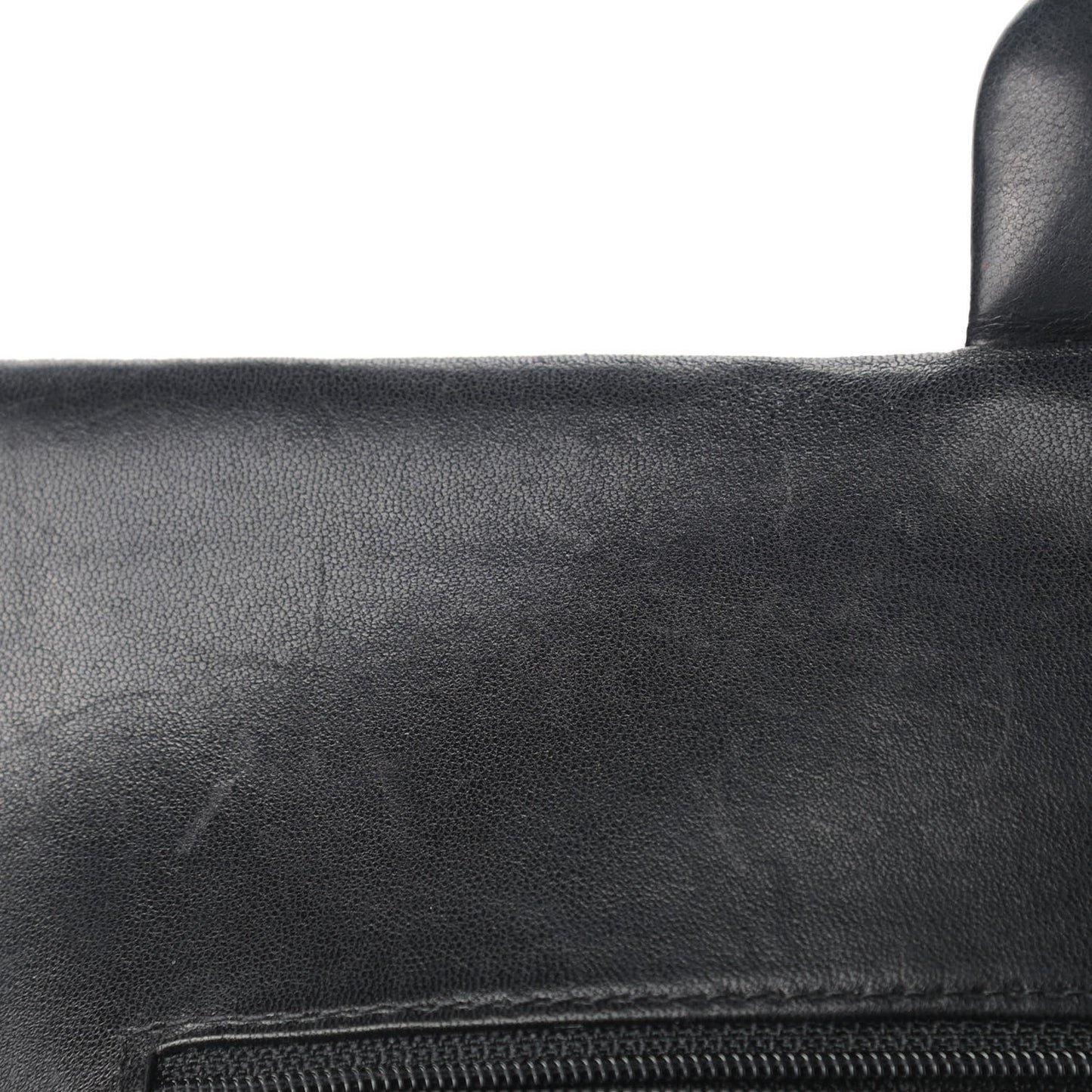Patent Quilted Medium Double Flap Black