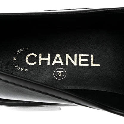 Chanel Lambskin Quilted CC Turnlock Loafers 38.5 Black 6 of 9