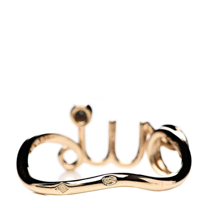 Christian Dior 18K Yellow Gold Diamond Oui Ring 53 6.25 4 of 5