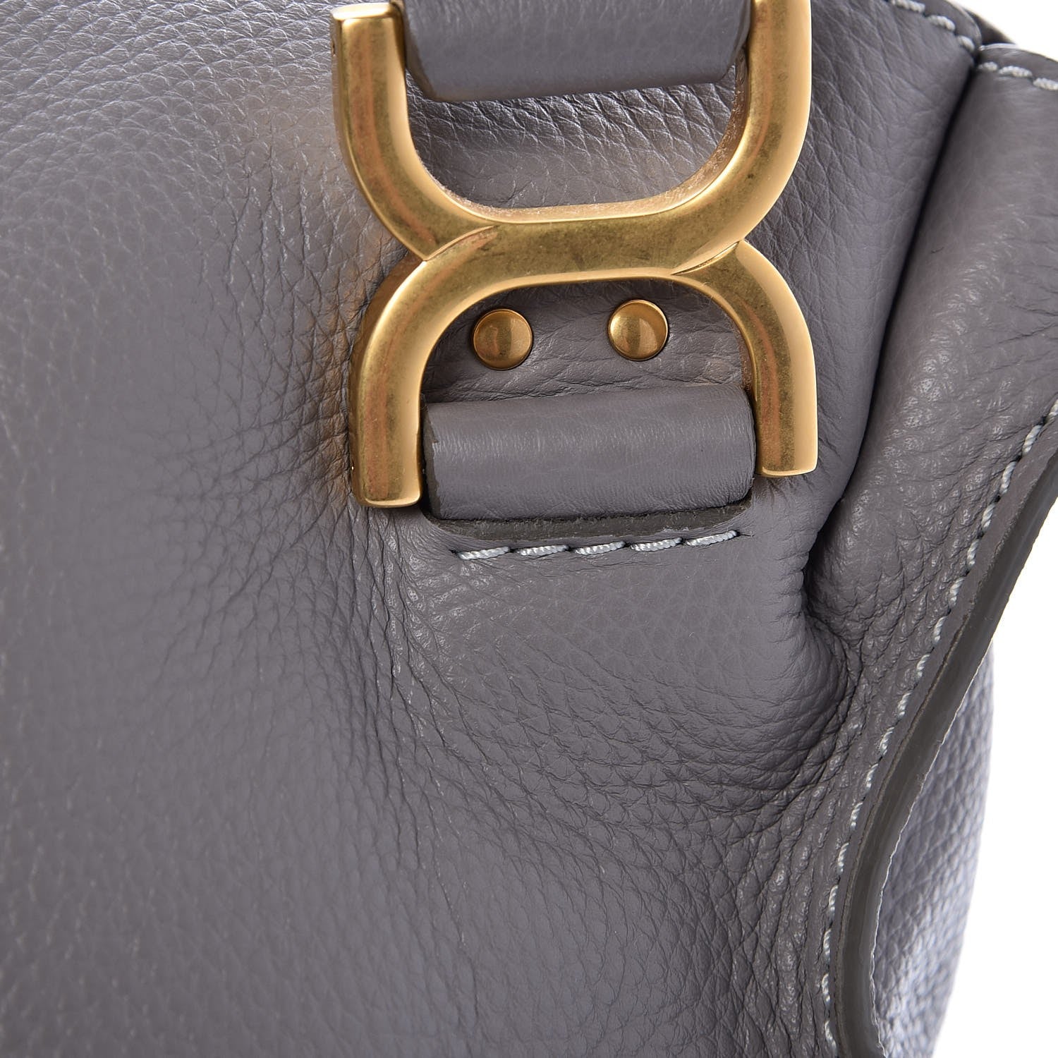 Chloe Calfskin Medium Marcie Satchel Cashmere Grey 10 of 12