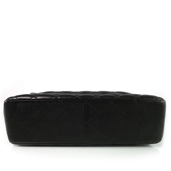 Caviar Jumbo Flap Black