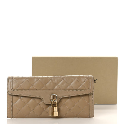 Burberry Calfskin Quilted Continental Wallet Beige 10 of 10