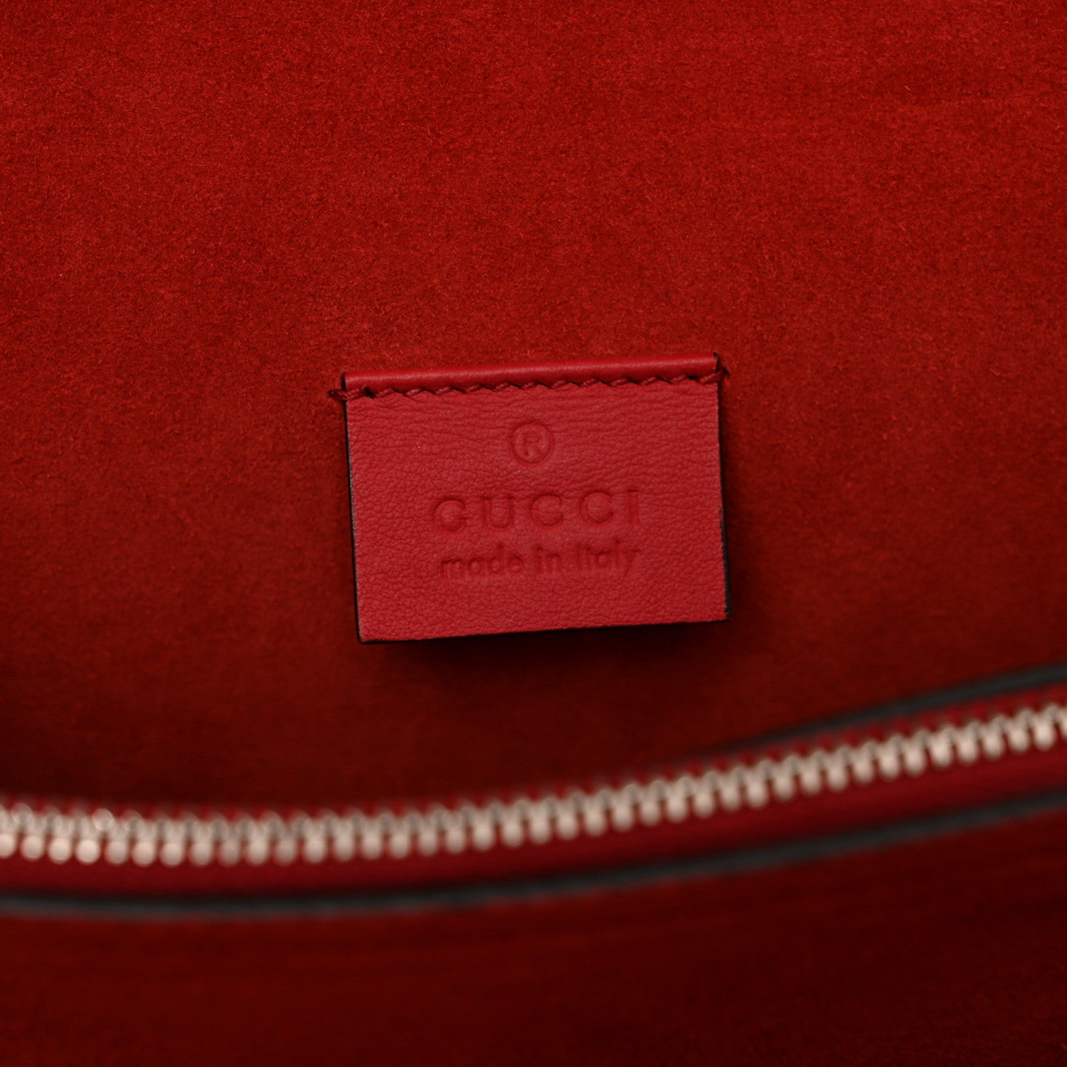Gucci GG Supreme Monogram Suede Cudu Medium Dionysus Shoulder Bag Beige Ebony Vulcanic Red 7 of 15