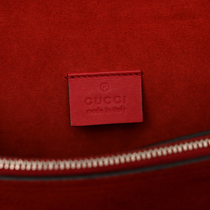 Gucci GG Supreme Monogram Suede Cudu Medium Dionysus Shoulder Bag Beige Ebony Vulcanic Red 7 of 15
