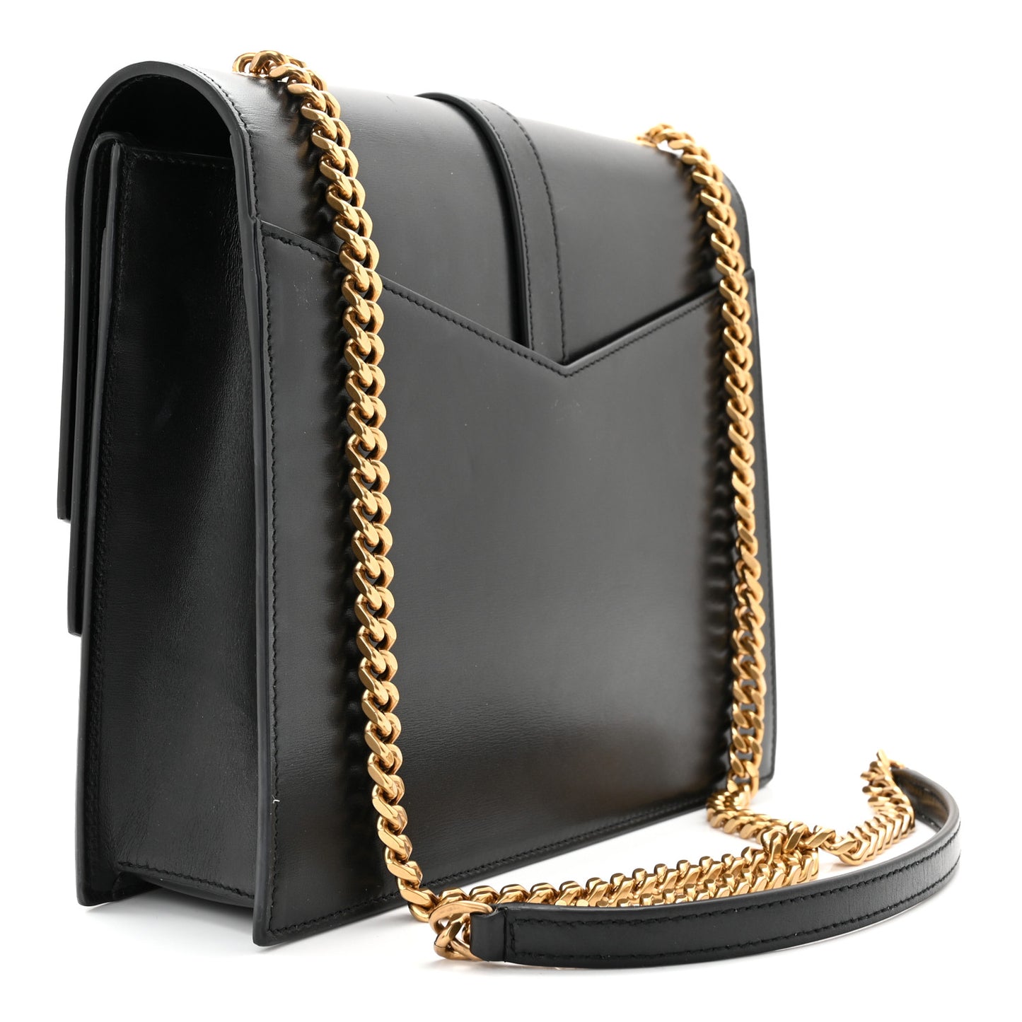 Smooth Calfskin Monogram Medium Sulpice Shoulder Bag Black