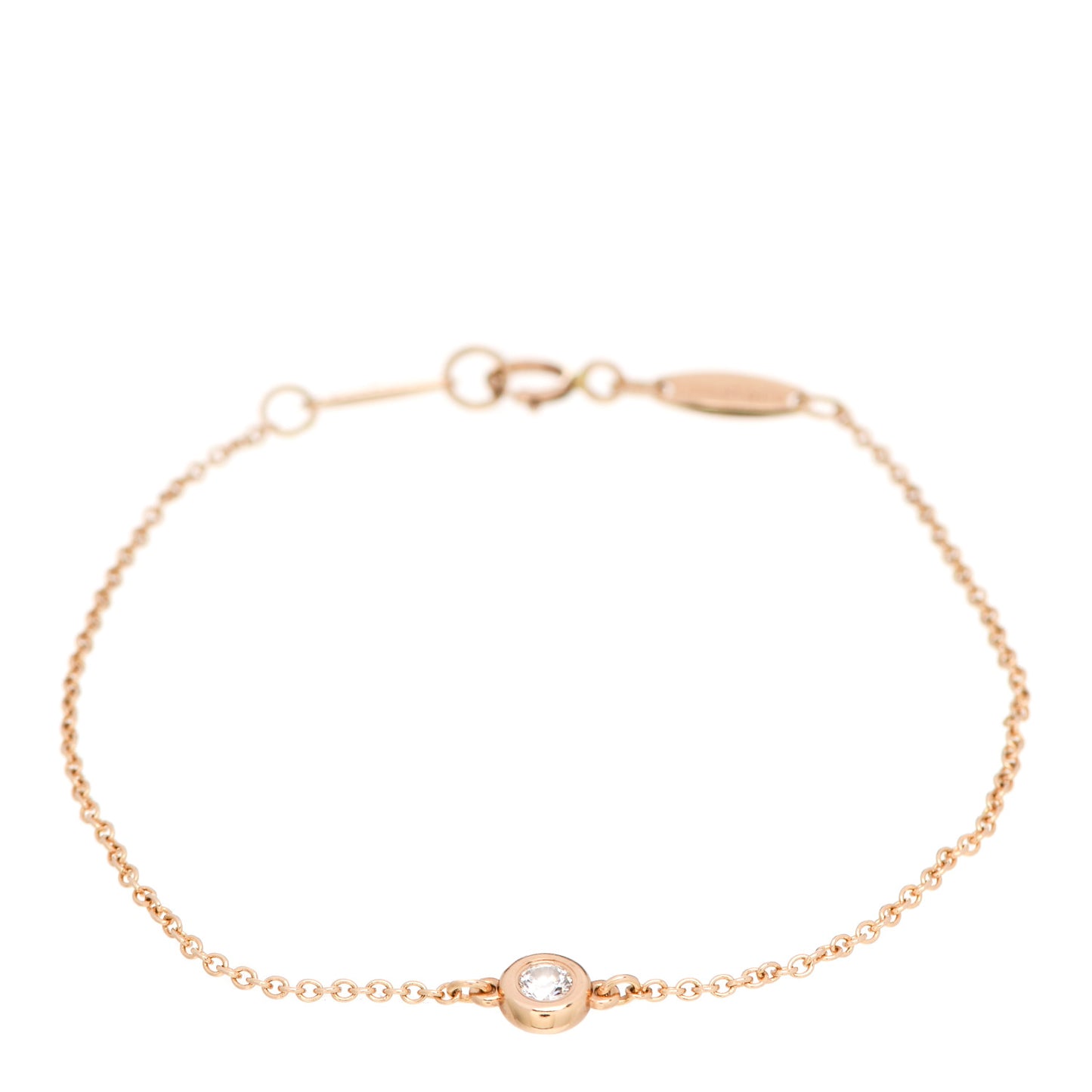 18K Rose Gold Diamond .07ct Elsa Peretti Diamonds by the Yard Bracelet