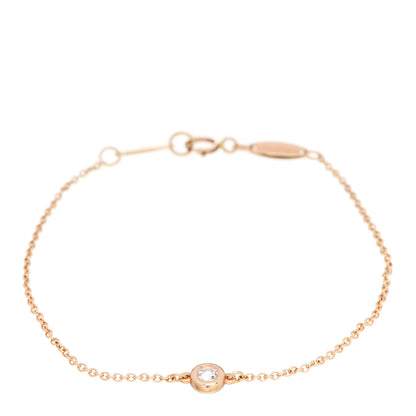 Tiffany 18K Rose Gold Diamond .07ct Elsa Peretti Diamonds by the Yard Bracelet 1 of 6