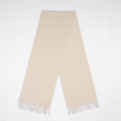 Burberry Cashmere Embroidered Fringe Scarf Ivory 3 of 6