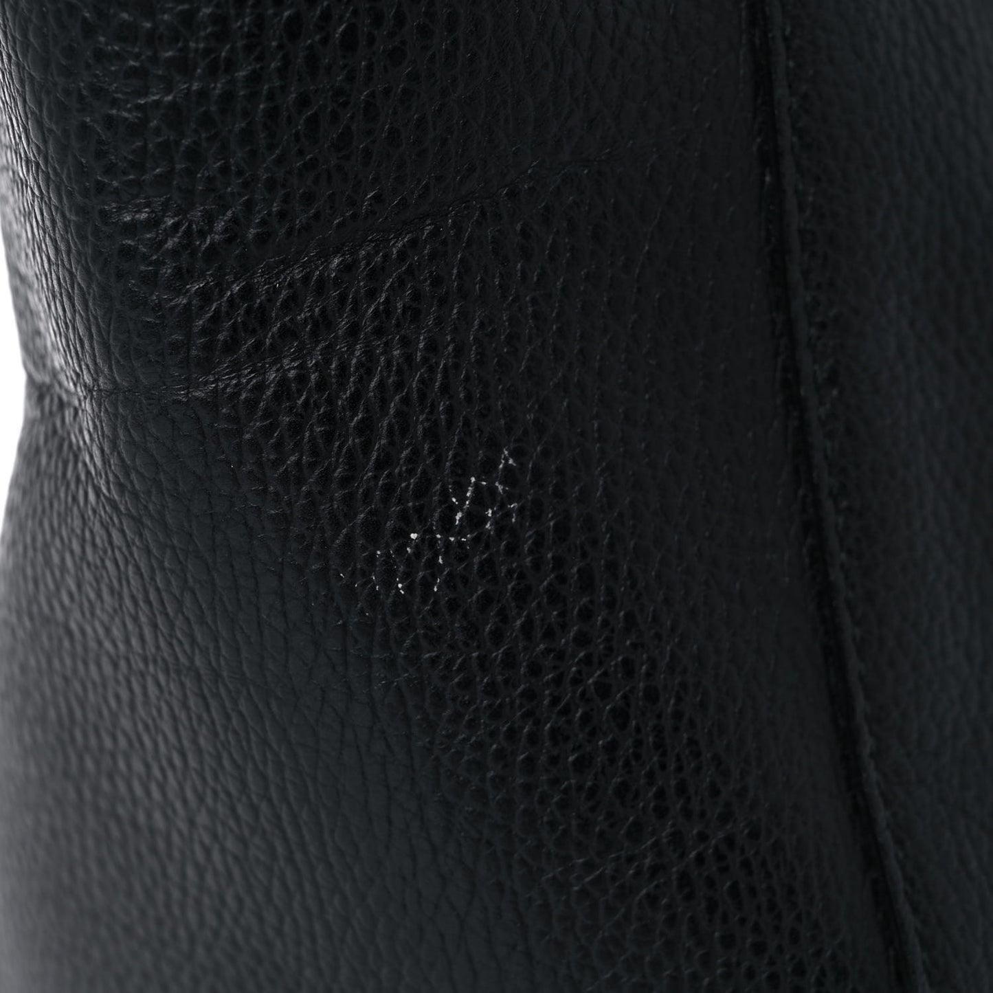 Pebbled Calfskin Small Swing Tote Black