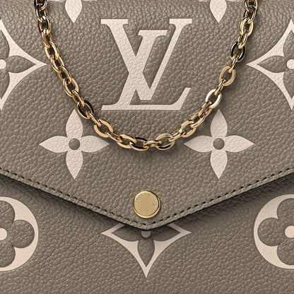 Louis Vuitton Empreinte Monogram Giant Felicie Pochette Tourterelle Creme 8 of 11
