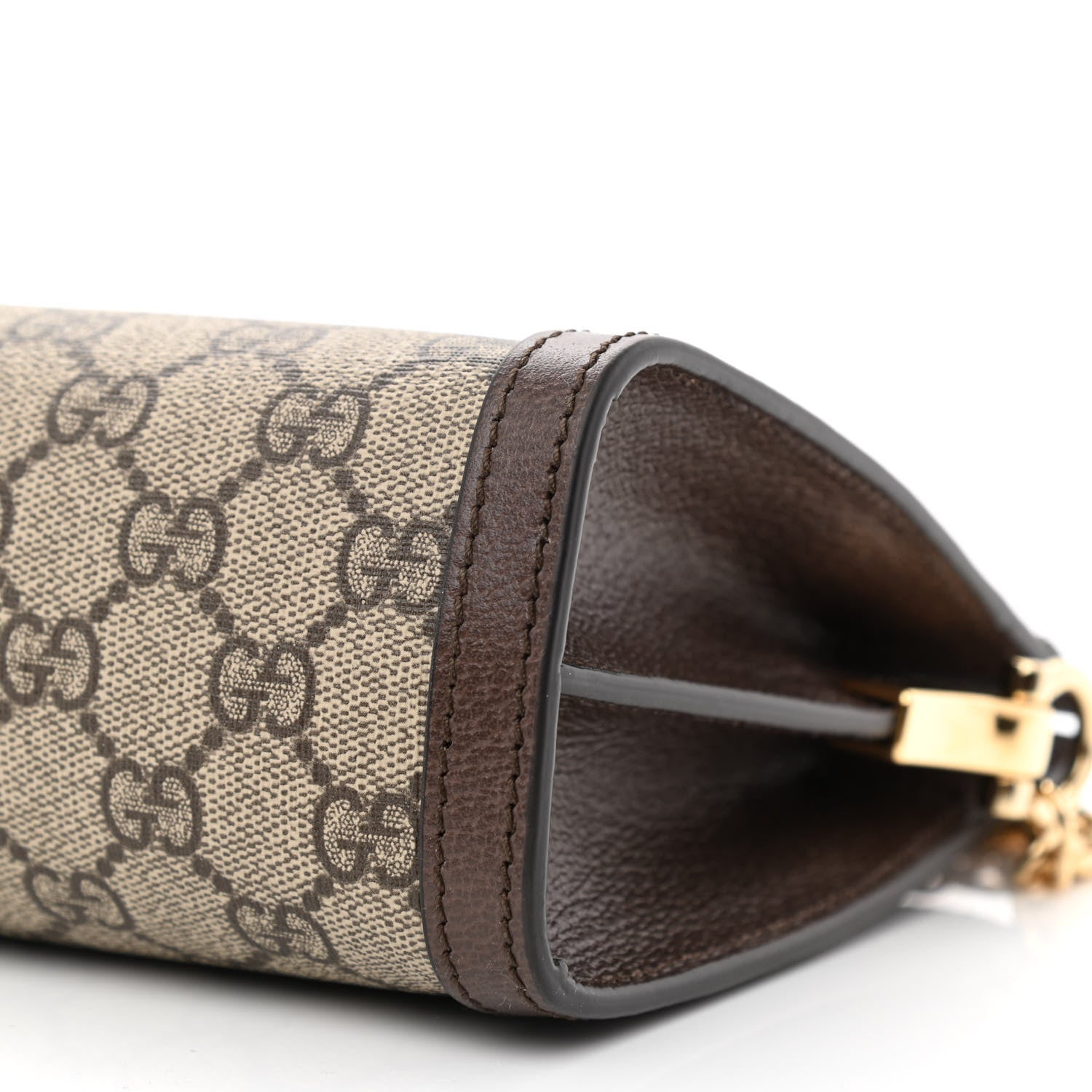 Gucci GG Supreme Monogram Web Small Ophidia Chain Shoulder Bag Brown 10 of 10