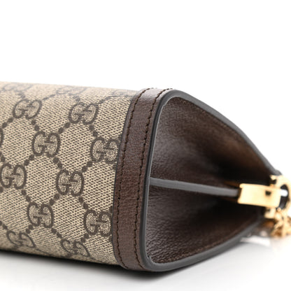 Gucci GG Supreme Monogram Web Small Ophidia Chain Shoulder Bag Brown 10 of 10