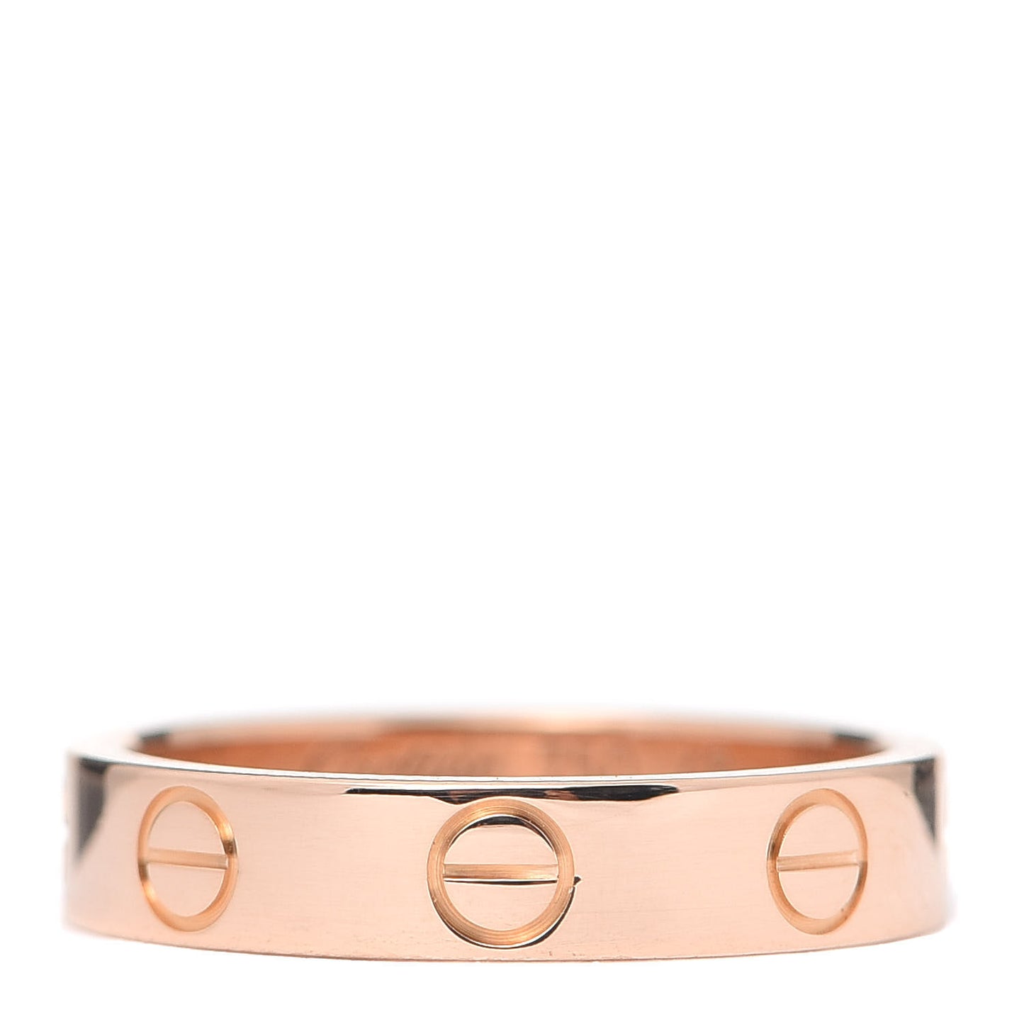 18K Pink Gold 3.5mm LOVE Wedding Band Ring 48 4.5