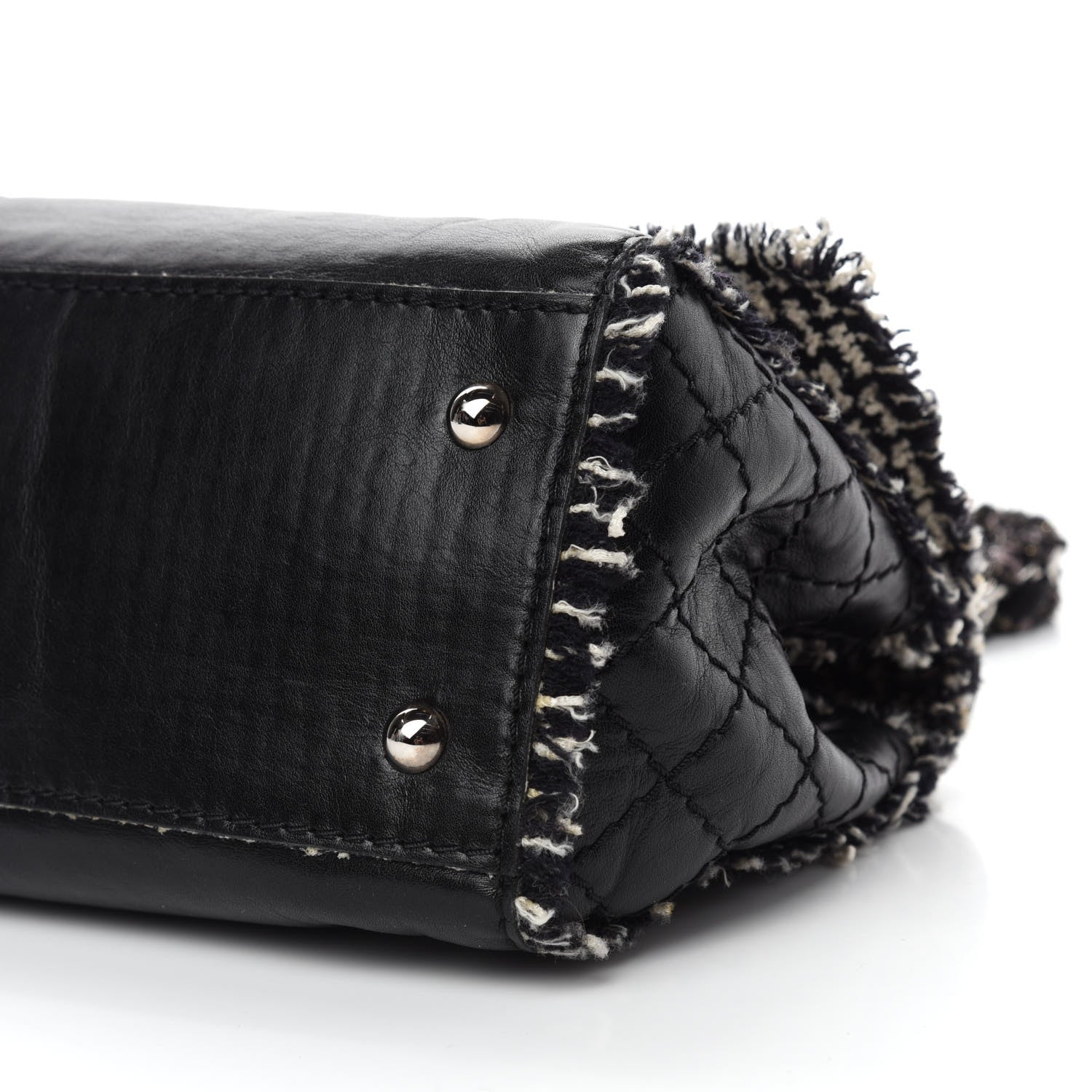 Chanel Tweed Calfskin Tweedy Single Flap Black 7 of 14