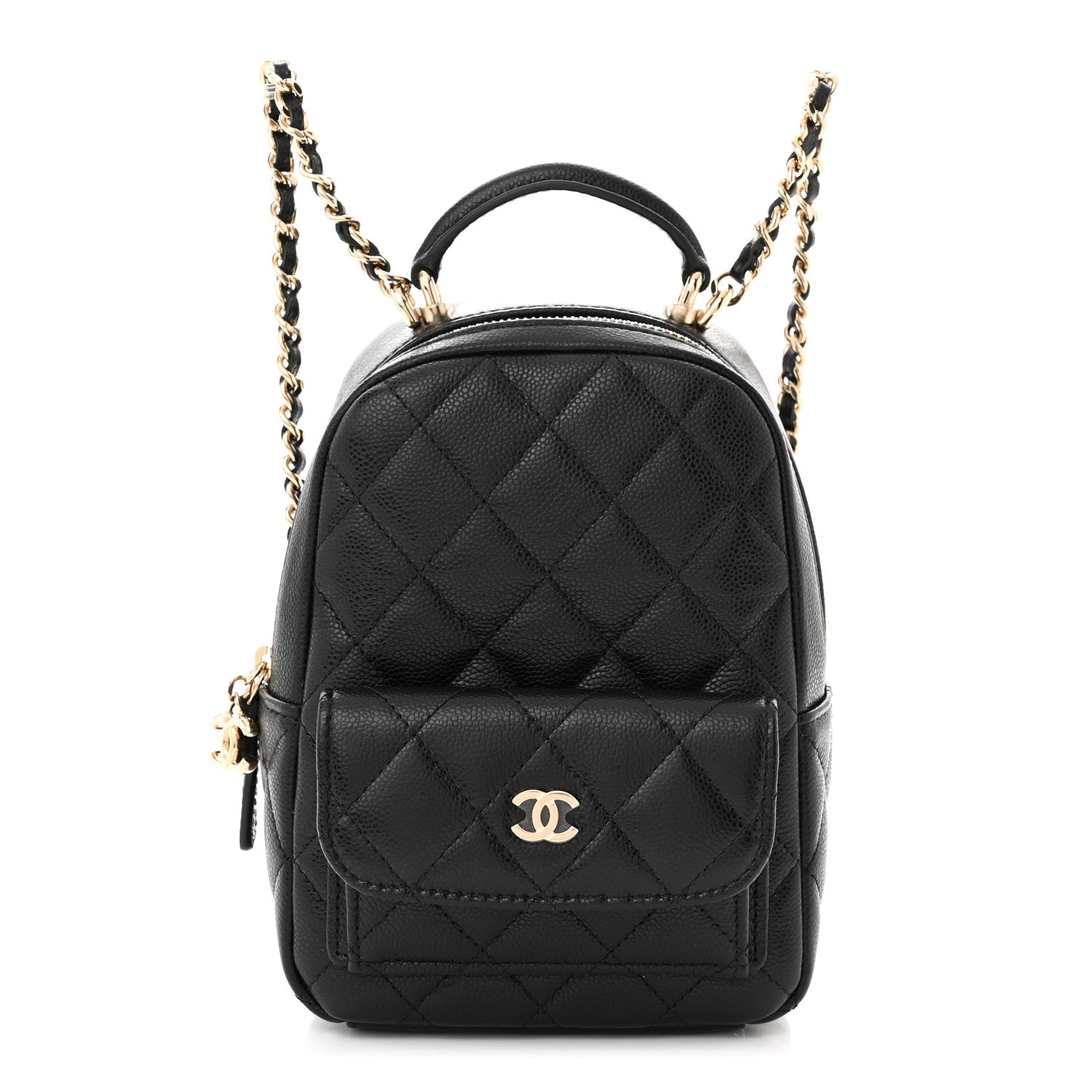 Chanel Caviar Quilted CC Mini Classic Backpack Black 1 of 11
