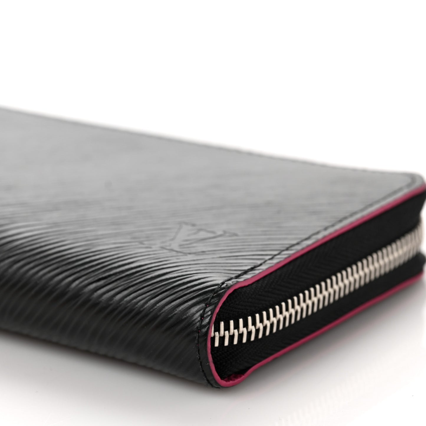 Epi Zippy Wallet Black Hot Pink