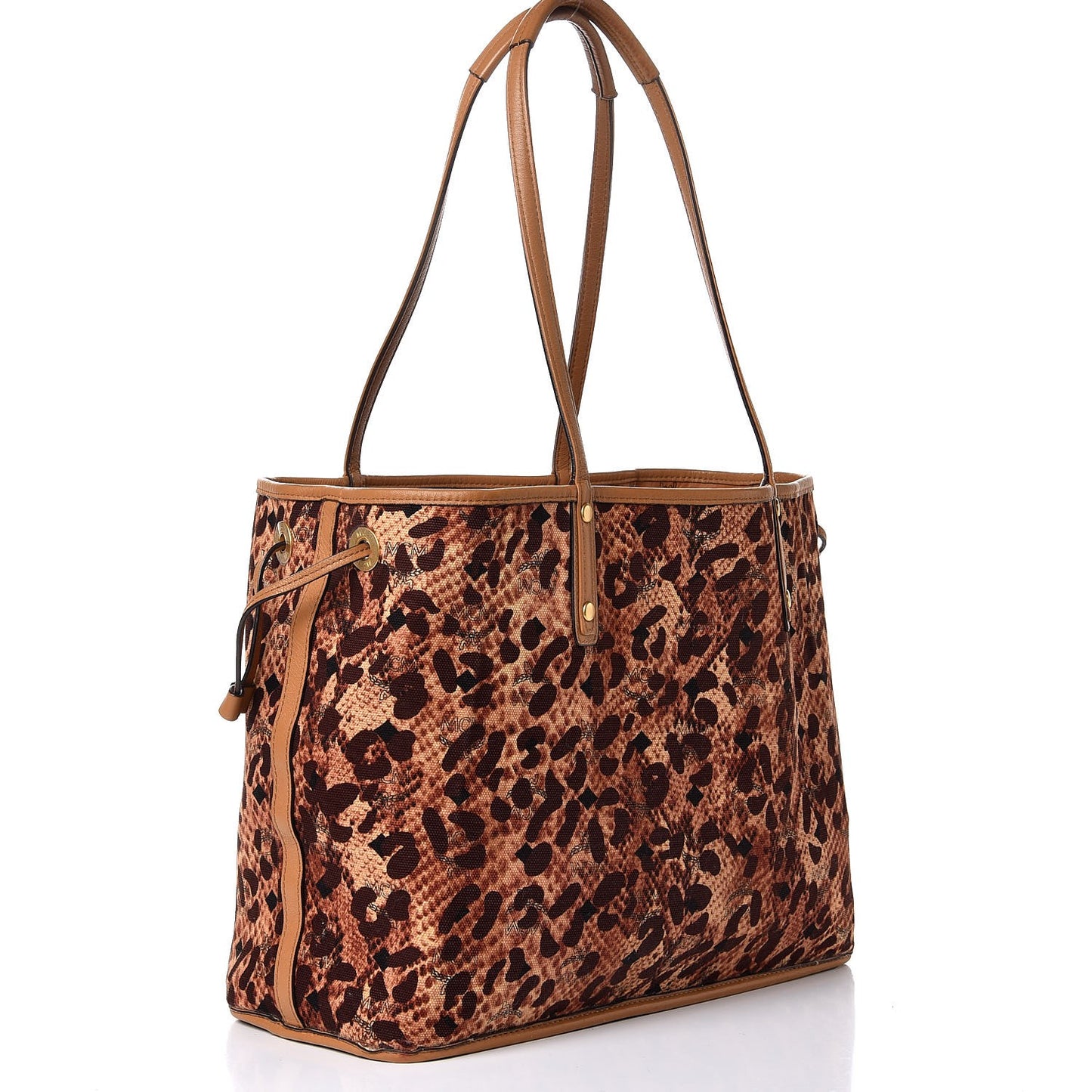 Visetos Medium Reversible Shopping Tote Cognac