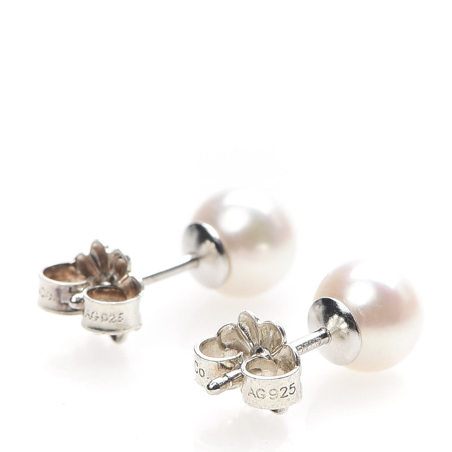 18k White Gold Akoya Pearl 7-7.5mm Signature Earrings