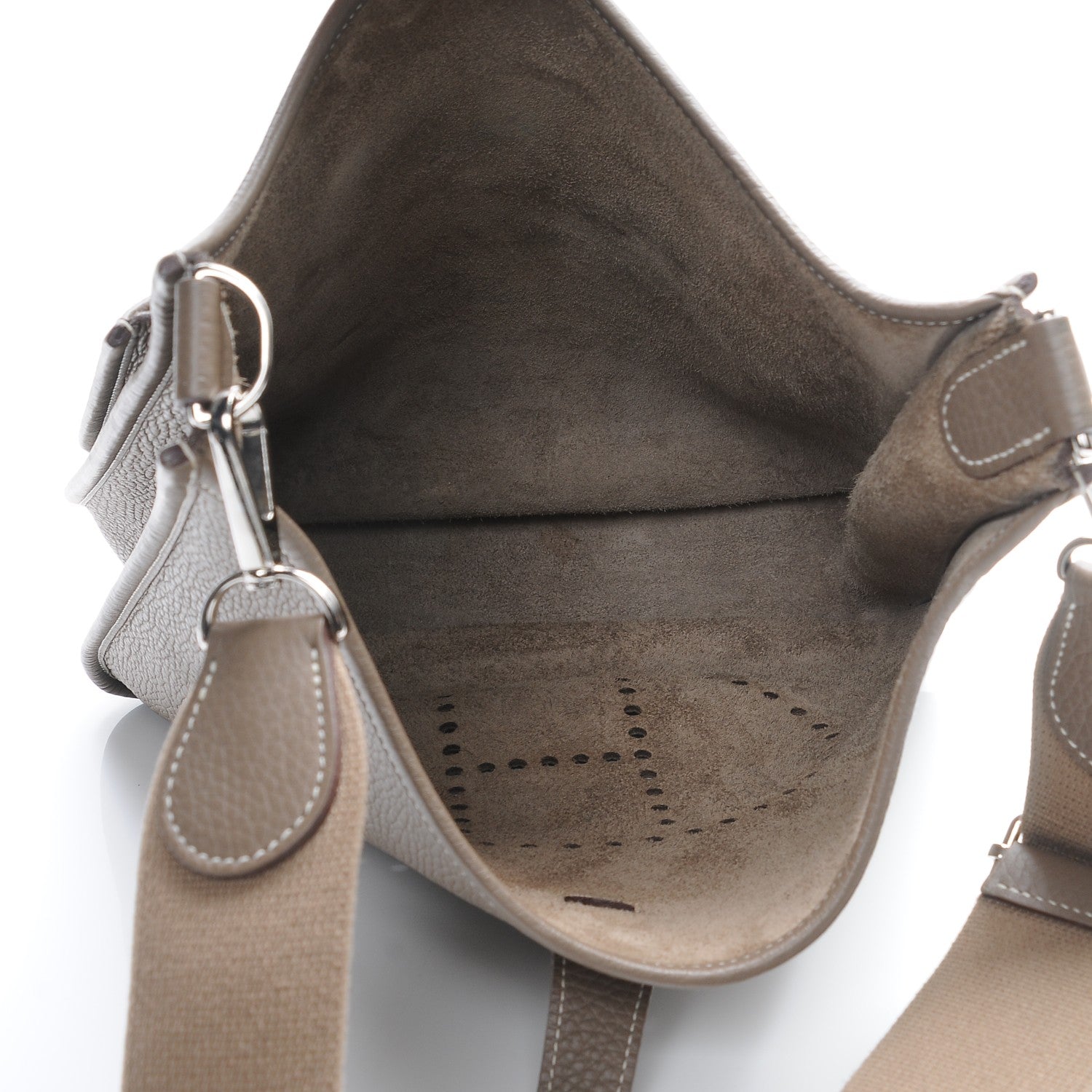 Hermes Taurillon Clemence Evelyne III GM Etoupe 5 of 8